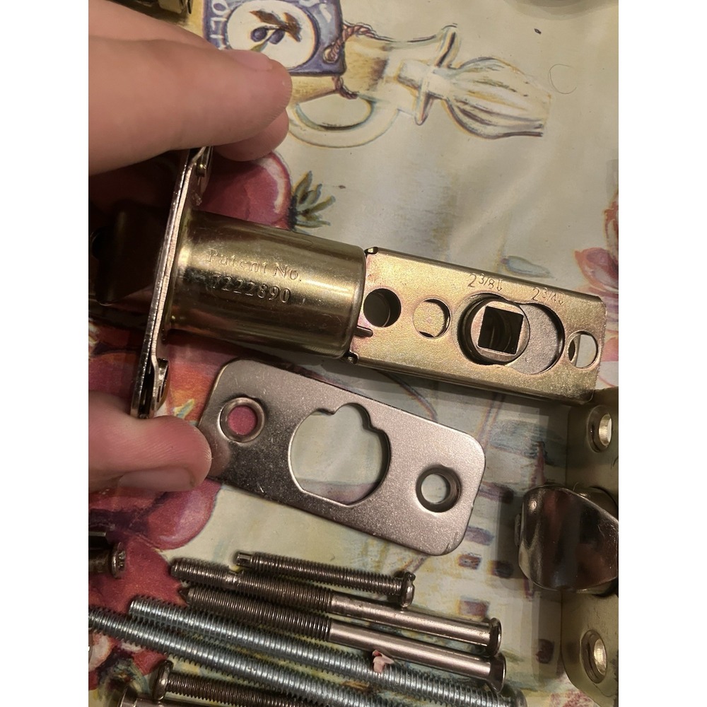 Assortment of Brass plated Door Knobs and Handles with Hardware for Interior MCM - Picture 13 of 15